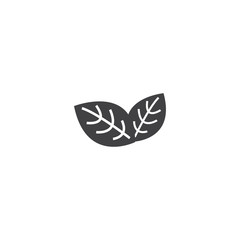 Sticker - leaf icon. sign design