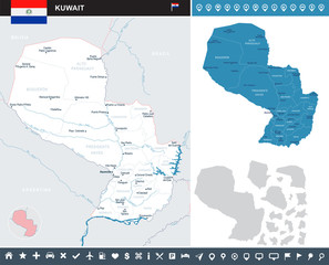 Paraguay - infographic map - Detailed Vector Illustration