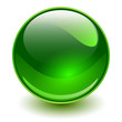 Glass sphere green vector ball
