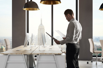 Wall Mural - Man in modern office