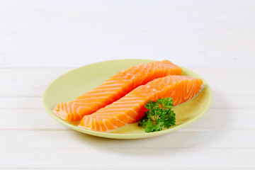 Wall Mural - raw salmon fillets