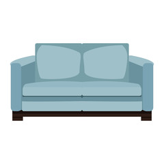 Sticker - Comfortable couch isolated icon vector illustration graphic design