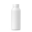 3d mockup of plastic milk, yogurt bottle