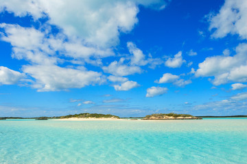 A pristine, tropical beach in the Bahamas.  Located near Norman's Cay anchorage.