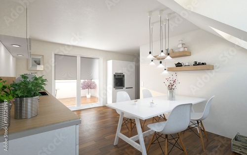 Kuche Mit Essplatz Kaufen Sie Diese Illustration Und Finden Sie Ahnliche Illustrationen Auf Adobe Stock Adobe Stock