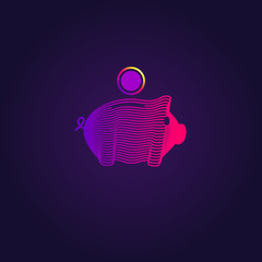 Poster - Piggy bank icon