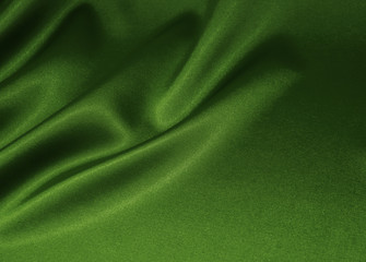 Green satin, silk, texture background