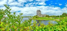 Hdr Processing. Landscape Of Dunguaire Castle In County Galway, Ireland, Uk. 