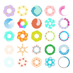 Poster - Loading icon set, cartoon style