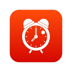 Poster - Alarm clock retro classic design icon digital red