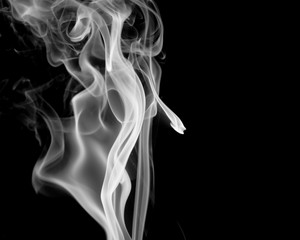 Smoke on black background