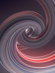 Leinwandbilder - Red and blue colored twisted shape. 3D render illustration