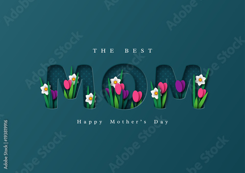 Happy Mother's day greeting card. Tableau sur Toile