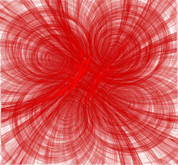 Wall Mural - Bright abstract fractal red circles, Fractal circles fantasy