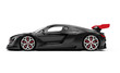 Black sport car isolated on a white background