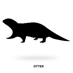 Poster - otter silhouette