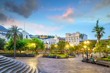 Wall Mural - Plaza Grande in old town Quito, Ecuador