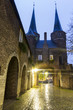 Gate in Delft at evening