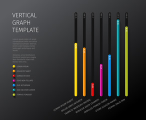 Poster - Vector column vertical graph template