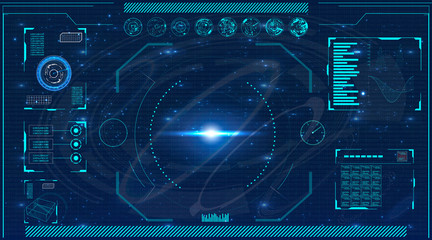 Aufkleber - radar screen. vector illustration for your design. technology background. futuristic user interface.