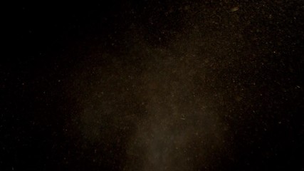 Lemon Explosion in Black Background in Slow Motion