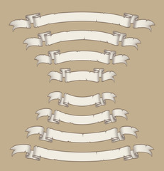 papyrus scroll curved center uwards n downwards four sizes 1