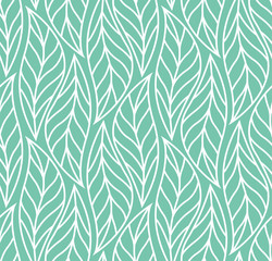 Vector Leaf Seamless Pattern. Abstract leaves texture.