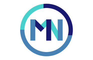 Sticker - MN Global Circle Ribbon letter Logo