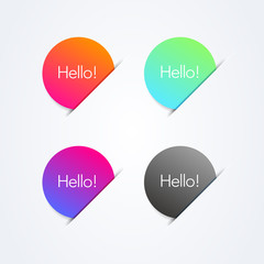 Poster - vector illustration abstract colorful circle elements with place for text und modern stylish colors.