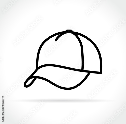 Fotografia cap icon on white background