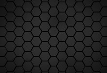 Black Hexagon Pattern - Honeycomb Concept