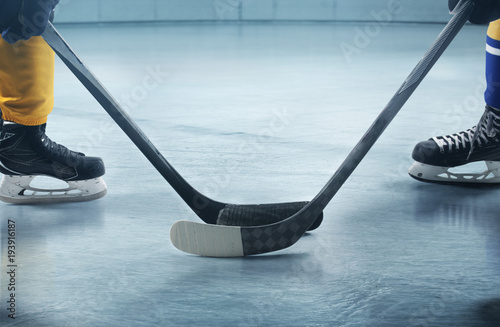 Ice hockey players on the grand ice arena Wallpaper Mural
