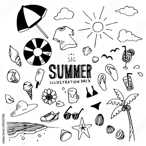 Summer Illustration Pack Stock Vector Adobe Stock Summer Illustration Pack Stock Vector Adobe Stock