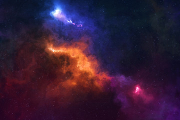 Wall Mural - high definition star field, colorful night sky space. nebula and galaxies in space. astronomy concep