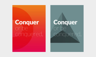 Wall Mural - Conquer or be Conquered Open Motivational Minimalist Poster Quote Design