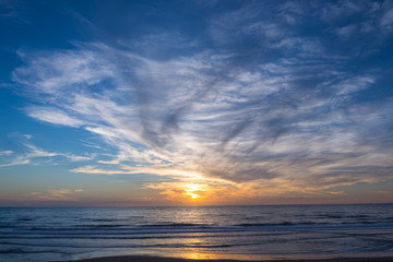Wall Mural - atlantic ocean sunset, lacanau france