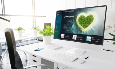 Wall Mural - computer office travel honeymoon website