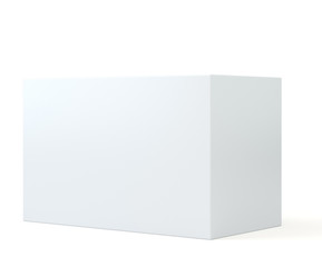 Poster - Blank rectangular container or cardboard template for cosmetic, medicine, software, appliance products. 3d illustration. Isolated on white background with soft shadow