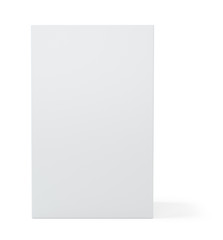 Poster - White package blank box. Isolated on white background with soft shadow. 3D illustration on studio light background