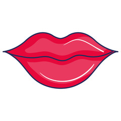 Wall Mural - woman lips sensuality icon vector illustration design