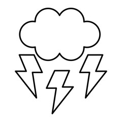 Poster - cloud with thunders icon vector illustration design