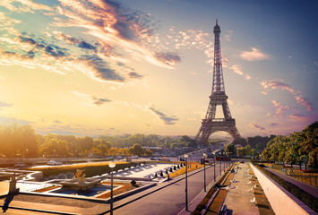 Wall Mural - trocadero and eiffel tower