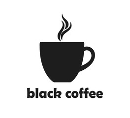 Wall Mural - black coffee cup icon