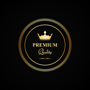 Vector gold premium quality badge