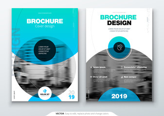 Wall Mural - brochure template layout, cover design annual report, magazine, flyer or booklet in a4 with color ci