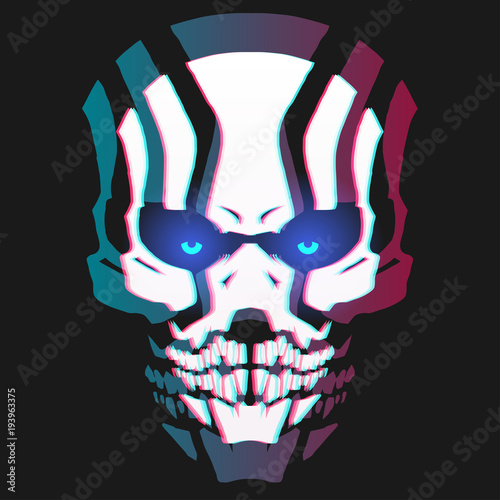 Neon skull mask