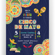 Join us for fiesta to celebrate Cinco De Mayo poster template.