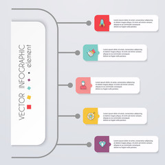 Aufkleber - Vector colorful info graphics for your business presentations. Can be used for website layout, numbered banners, diagram, horizontal cutout lines, web design.