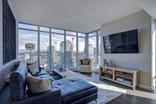 Light Filled Family Room With Panoramic View Of Seattle