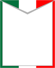Wall Mural - Italian abstract flag frame with empty space for text.